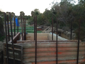  Starting to retain the Carport / Patio area 