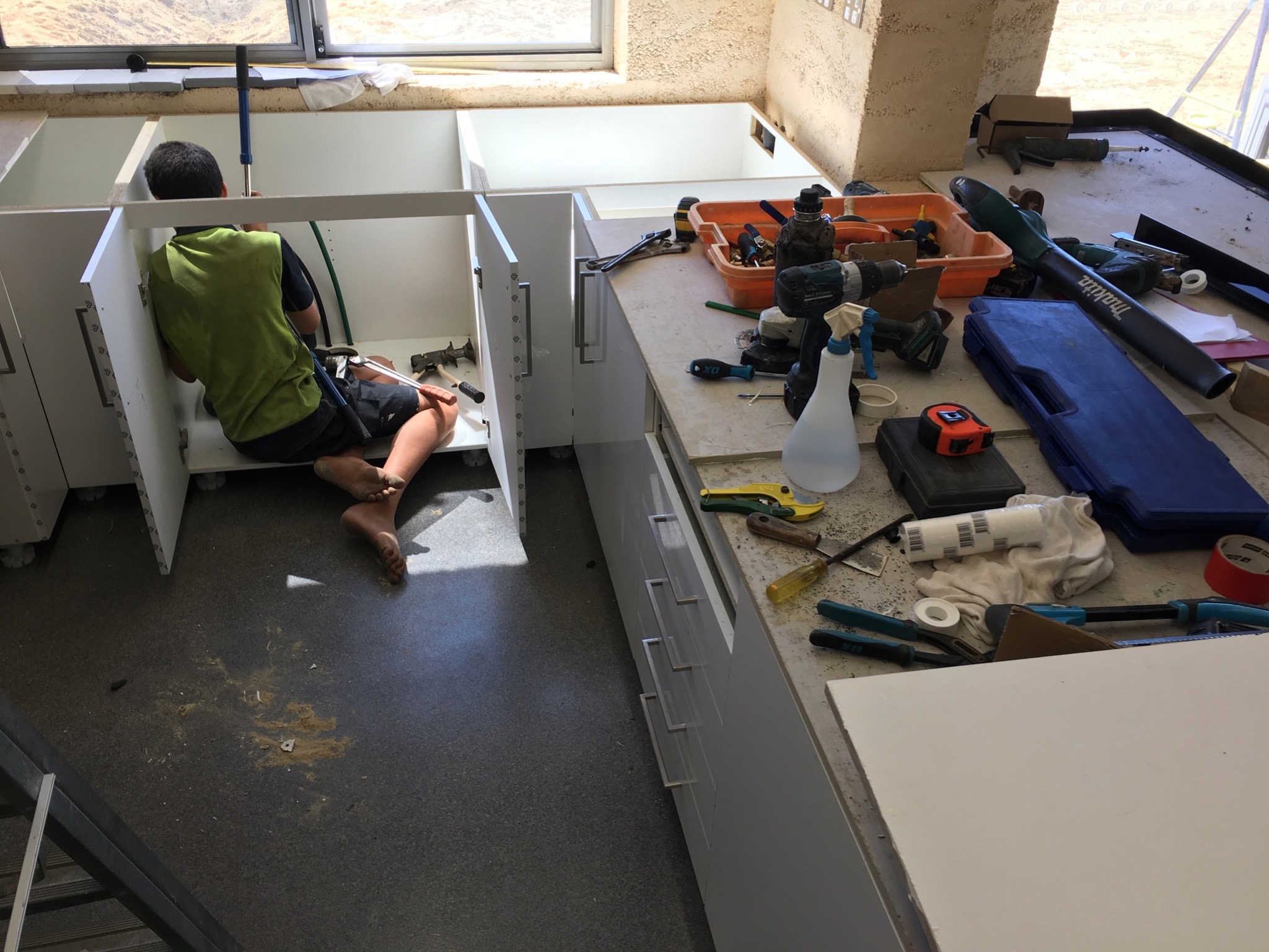 15 September 2018 Cutting out the Kitchen PLumbing