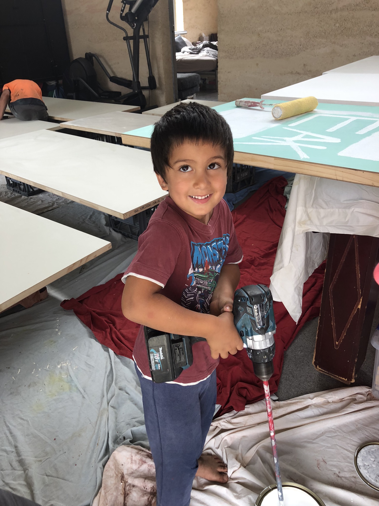3 October 2019 Painting the Doors!