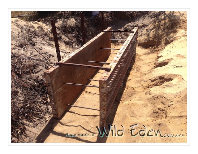 15 Dec 2012 Prep for first rammed earth wall test! 