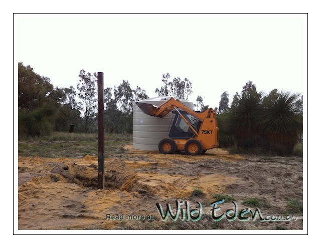 1 August 2011 Installing Water Tank