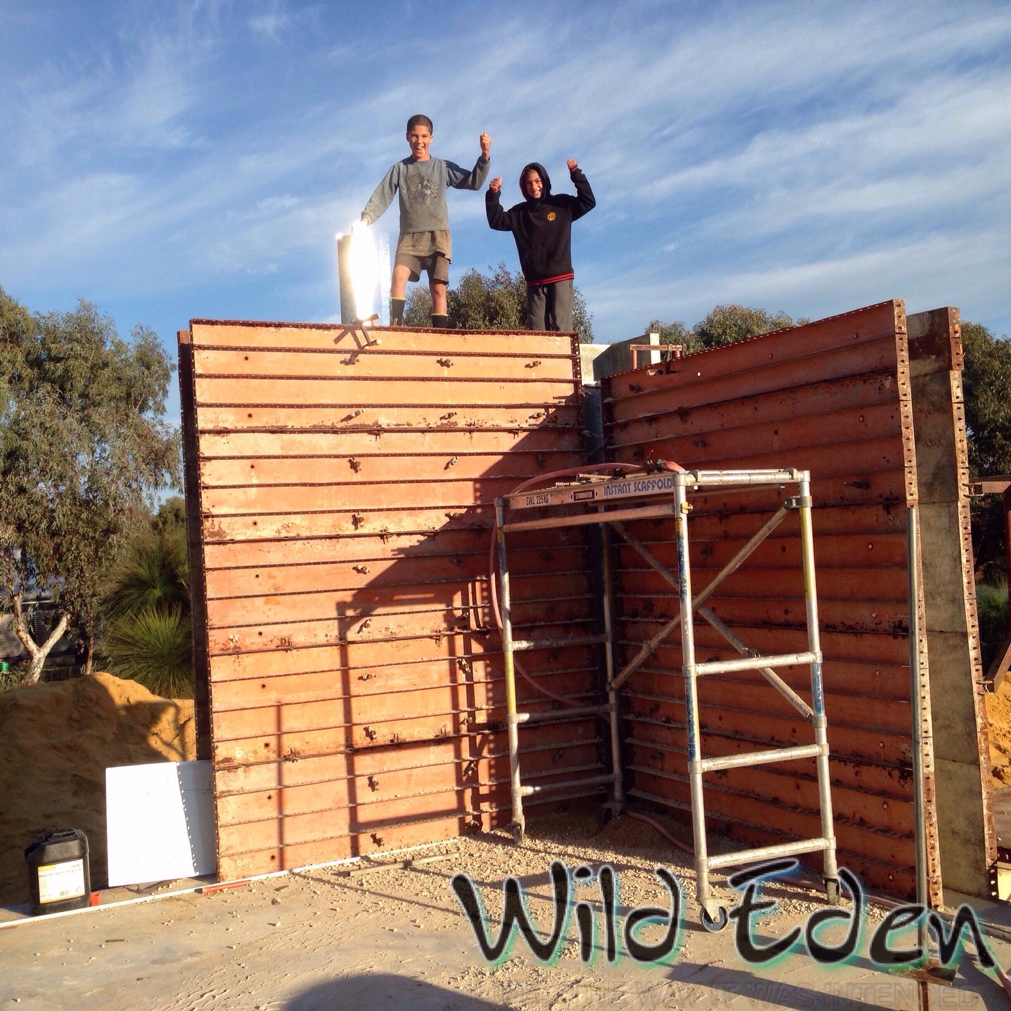 9 September 2015 about to unveil the first wall...did it work?!